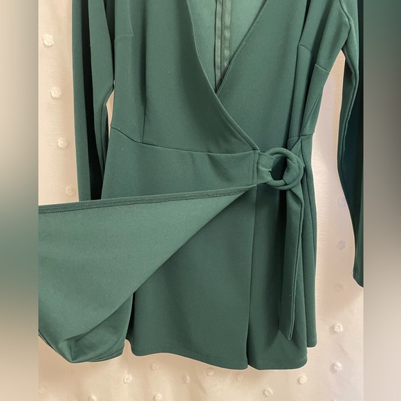 Forest Green Dressy Forever21 Romper - Picture 4 of 6